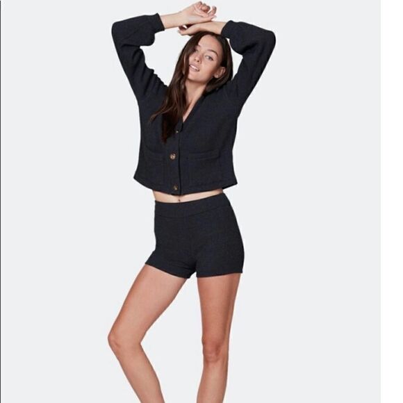 NEW LETT LISSE charcoal gray Sweater cardigan - XS - Picture 2 of 7